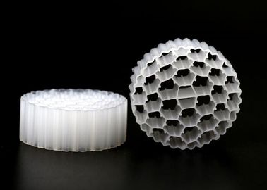 주문 높은 표면 MBBR 바이오 미디어 화이트 버진 HDPE 물질 에너지 절약 online manufacture