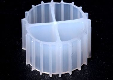 주문 흰색 플라스틱 필터 미디어 처녀 HDPE 물질 MBBR RAS을위한 바이오 볼 online manufacture