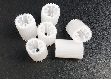 주문 MBBR 바이오 미디어 중형 크기 5*10mm 흰색 처녀 HIPS 물질 플라스틱 바이오 셀 치료 online manufacture