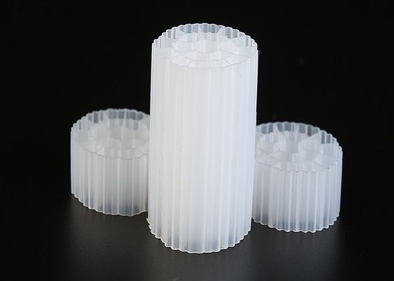주문 처녀 HDPE 물질 MBBR 플라스틱 필터 매체 하얀색 폐수 처리 online manufacture