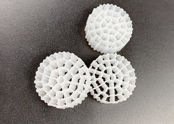 주문 처녀 HDPE 25*10MM 흰색 MBBR 플라스틱 필터 매체 대면적 online manufacture