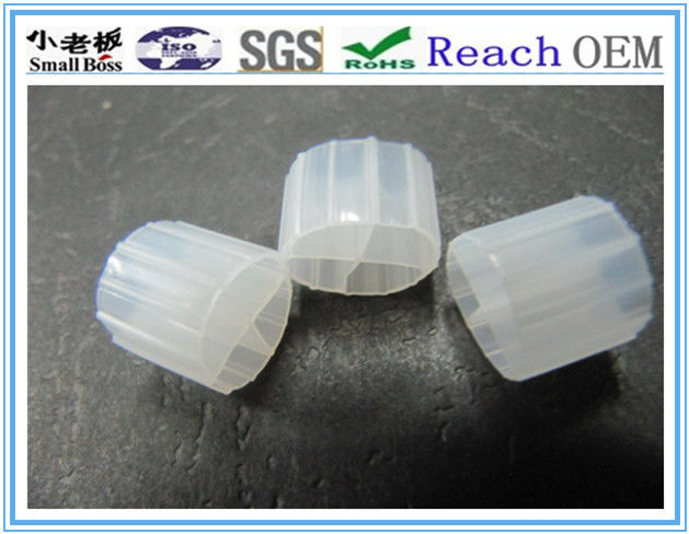 HIPS 흰색 플라스틱 바이오 미디어, 이동 침대 바이오 필터 12*9mm 크기