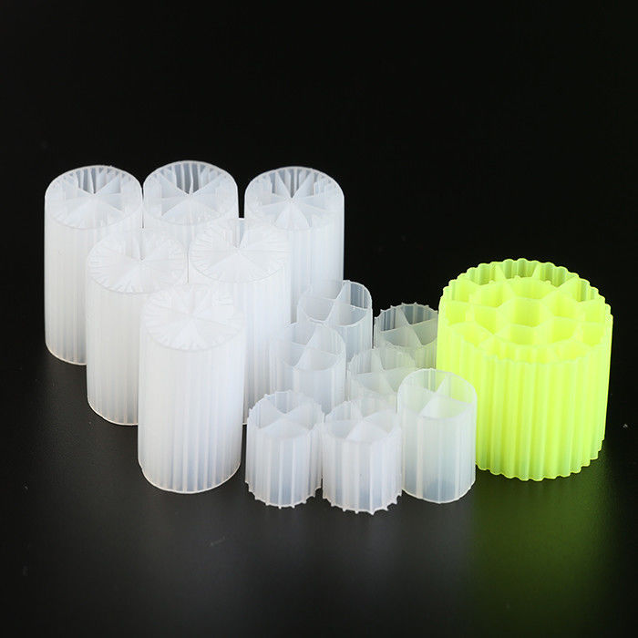 블랙 버진 HDPE 물질 MBBR 플라스틱 필터 매체 수족관용 25mm X 12mm