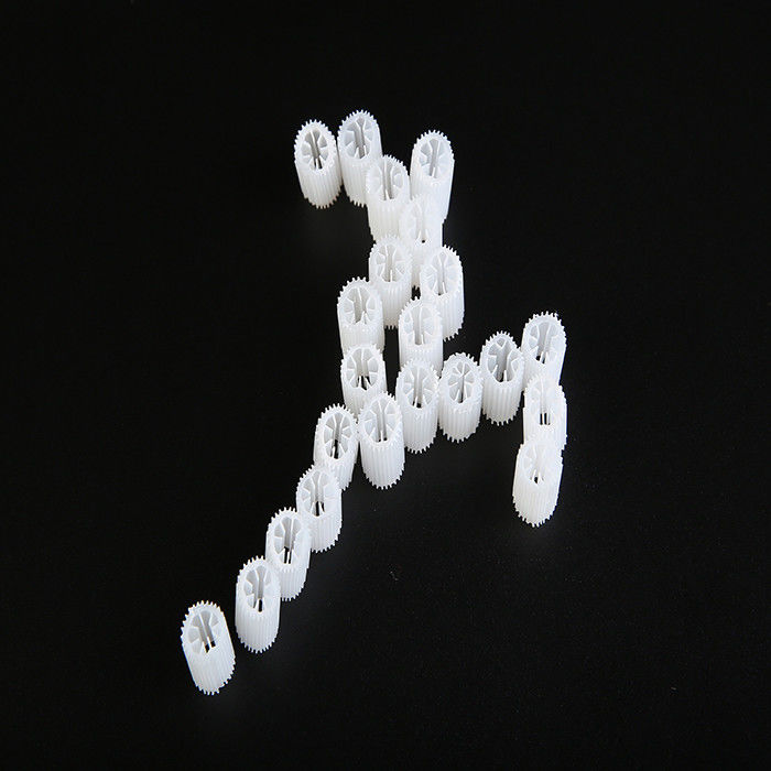 버진 MBBR 바이오 미디어 중형 크기 5*10mm 흰 버진 HIPS 물질 플라스틱 바이오 셀