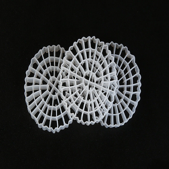 하수 처리 플라스틱 필터 매체 MBBR HDPE 바이오모버 큰 1200 m2/m3 표면 면적 IFAS 장비