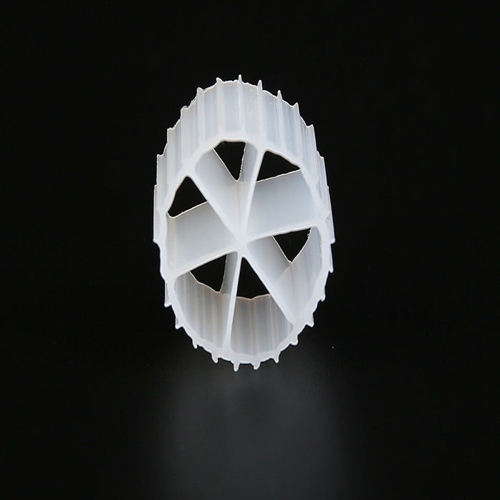 16*10mm 크기 MBBR 바이오 셀 필터 미디어 처녀 HDPE 물질 및 RAS에 대한 흰색