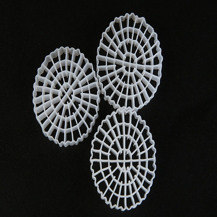 순수한 HDPE 물질 MBBR 좋은 표면 면적의 플라스틱 바이오 필터 매체