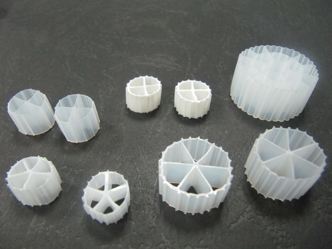 처녀 HDPE 물질 흰색 MBBR 필터 물 처리용 바이오 미디어