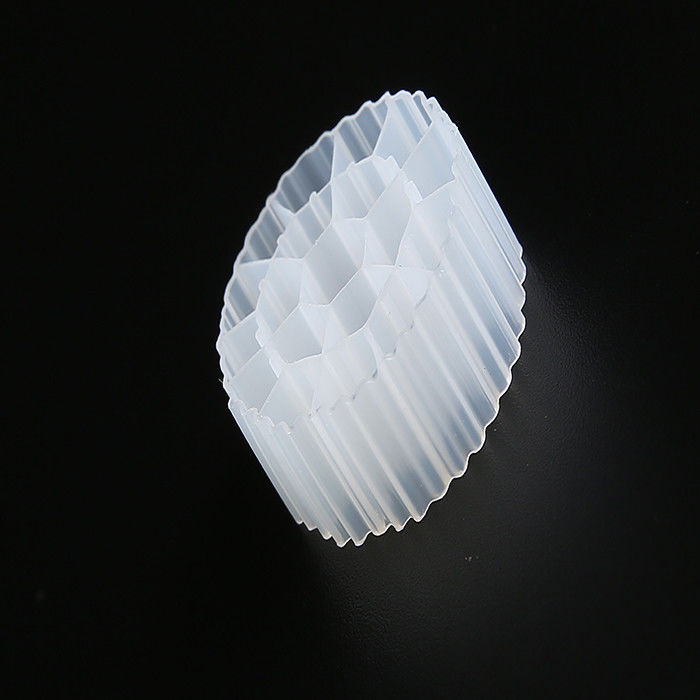 하얀색 MBBR 매체, 처녀 HDPE 재료 및 폐수 처리용 25*12mm 크기