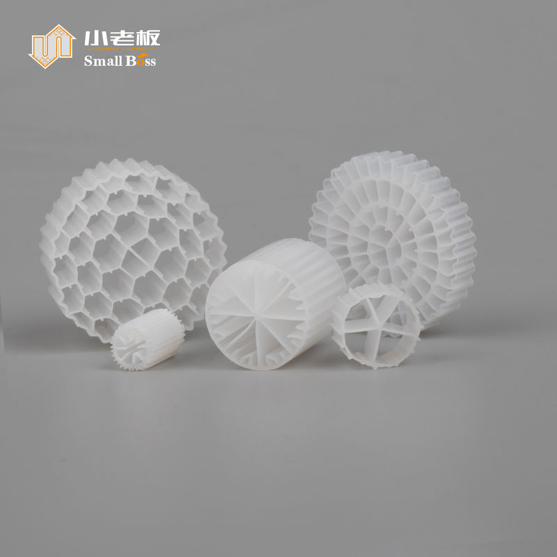 화이트 25*10mm Fab 바이오 필러 미디어 800m2/m3 Ifas 프로세스 Wwtp A/o