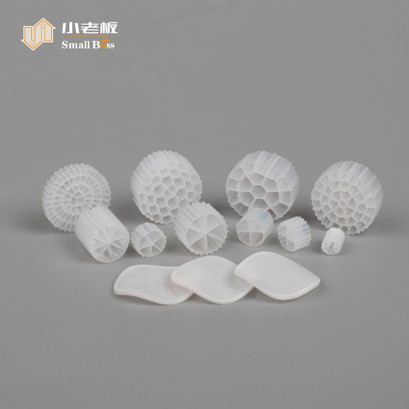 화이트 25*10mm Fab 바이오 필러 미디어 800m2/m3 Ifas 프로세스 Wwtp A/o