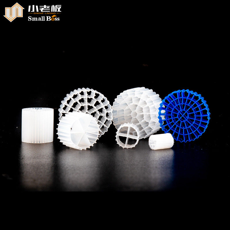 PE38 이동 베드 바이오 필름 원자로 흰색 자연 색상 처녀 HDPE 물질 Mbbr 운반기