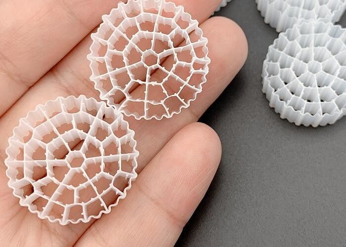 흰색 25*10MM PE Mbbr 떠있는 필터 매체