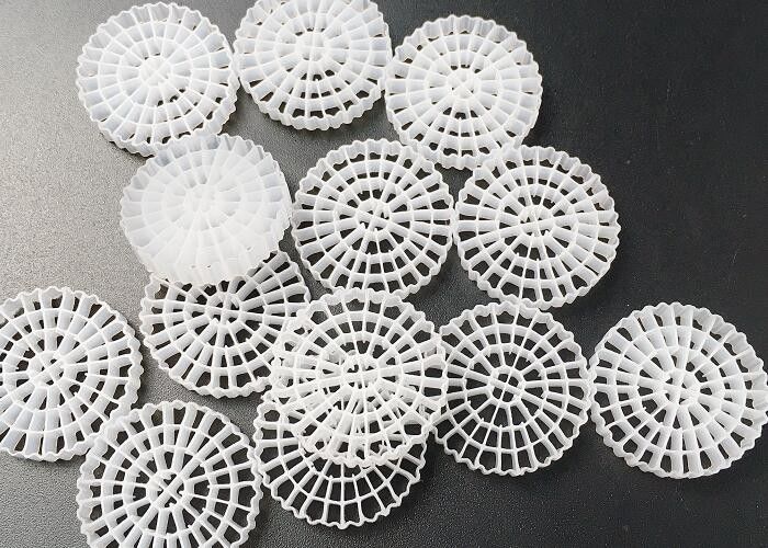 호수 바이오매스 운반기 K3 Mbbr 생물학적 필터레이션용 미디어 25*4mm 바이오 파이프 IFAS 수처리 흰색 HDPE