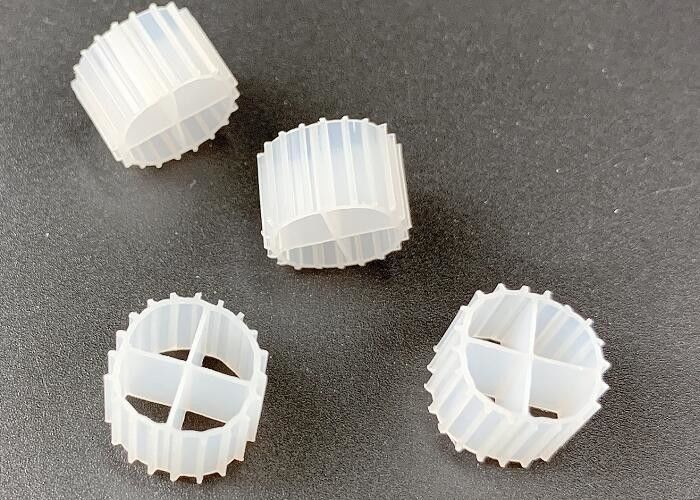 11*7mm MBBR 바이오 필터 매체 K1 흰색과 처녀 HDPE 물질