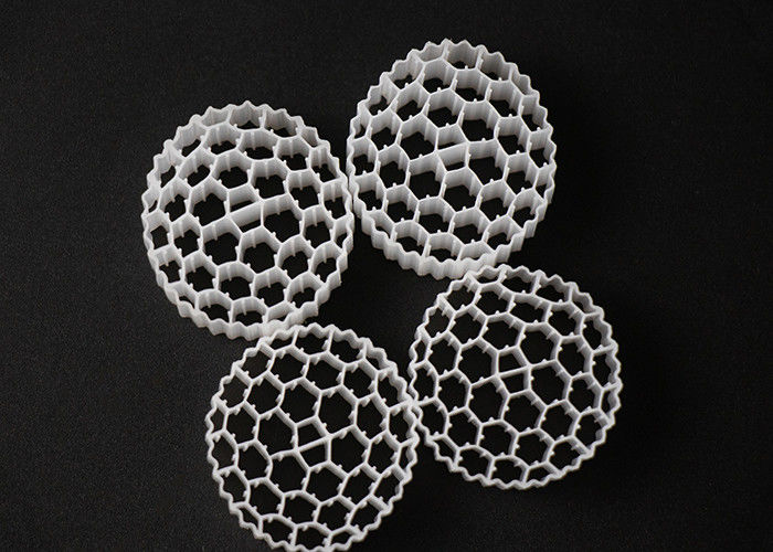 화이트 컬러 HDPE 재료 38 홀 MBBR 캐리어 버진 PE